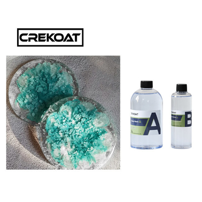 2 بخش مواد غذایی درجه کریستال شفاف ریخته ای اپوکسی هنر رزین غیر قابل اشتعال